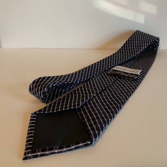Pronto Uomo Men's Black Silk Necktie - Picture 7 of 7
